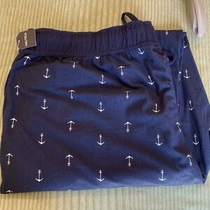 Nautica sweatpant. Size:XL in blue with white anchors. Has pockets. NEW